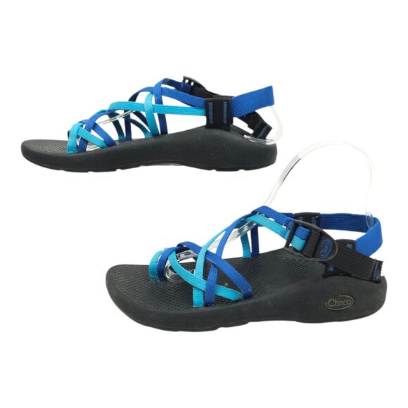 Chaco ZX/2 Classic Sandals Womens 8 Adjustable Straps Toe Loop Vibram Sole Blue - Picture 11 of 16